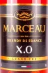 Этикетка Marceau Grand Cru XO 0.7 л