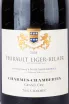 Этикетка Charmes-Chambertin Grand Cru Aux Charmes Thibault Liger-Belair 2018 0.75 л