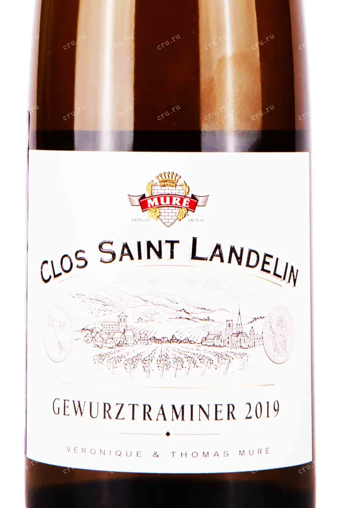 Этикетка Mure Gewurztraminer Clos Saint Landelin 2019 0.75 л