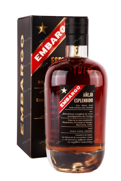 Ром Embargo Anejo Esplendido gift box  0.7 л