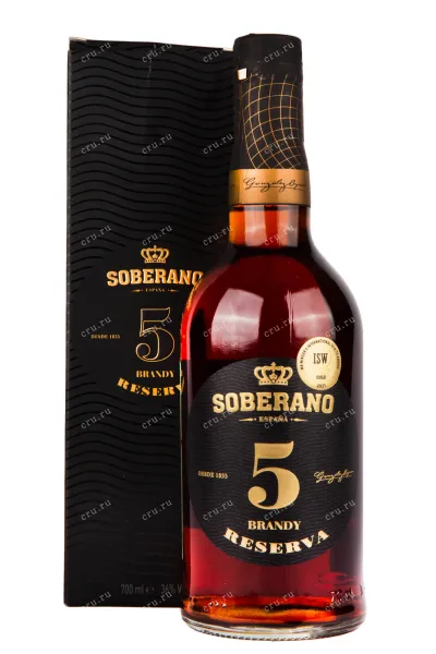 Бренди Soberano Reserva 5 Years Old with box  0.7 л