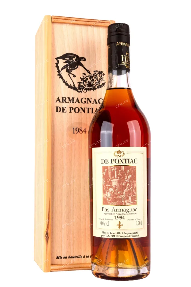 Арманьяк Bas-Armagnac De Pontiac wooden box 1984 0.7 л