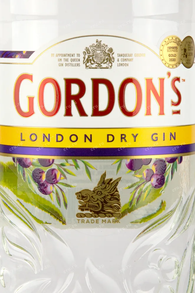 Этикетка джина Gordon's 1 л