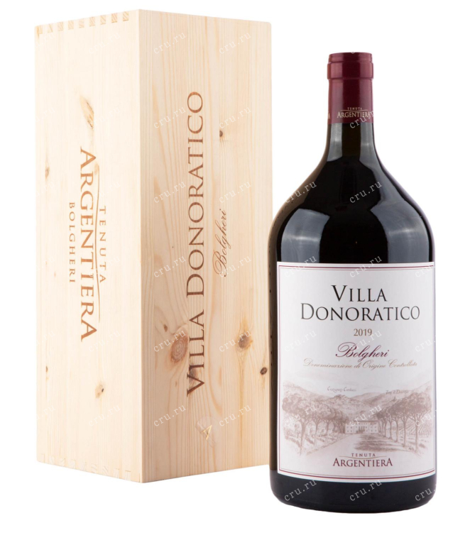 Подарочная коробка вина Argentiera Villa Donoratico 2019 3 л