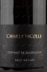 Этикетка игристого вина Charly Nikolle Cremant de Borgogne Brut Nature 0.75 л