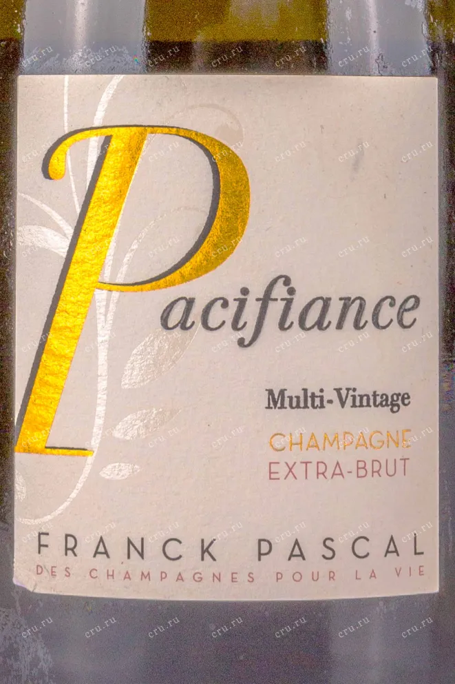 Этикетка Franck Pascal Pacifiance 2013 0.75 л