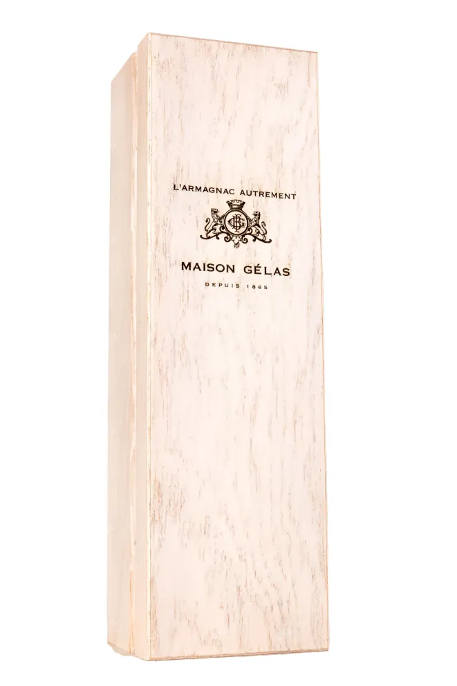 Деревянная коробка Gelas Bas Armagnac 1963 wooden box 1963 0.7 л