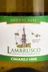 Этикетка игристого вина Lambrusco Dell'Emilia Poderi Alti 1.5 л