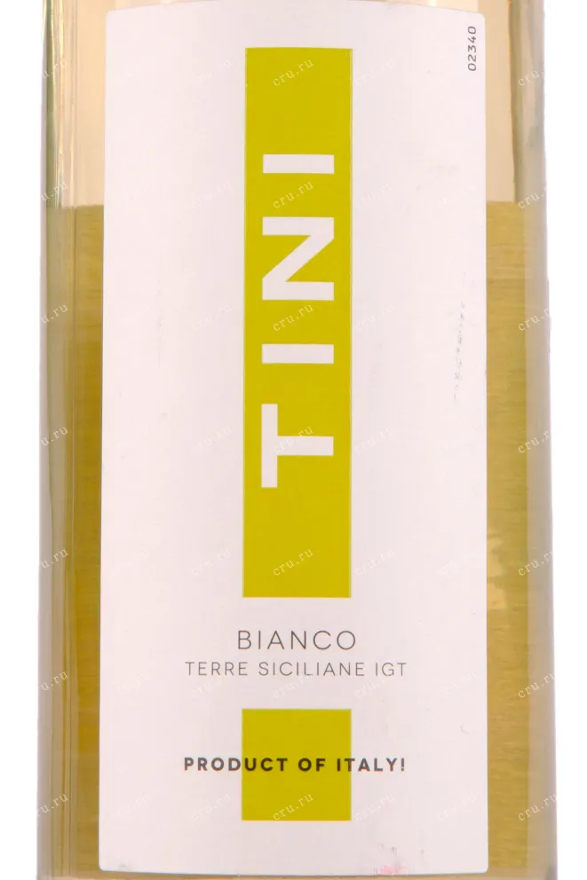 Этикетка TINI Bianco Terre Siciliane 2020 0.75 л