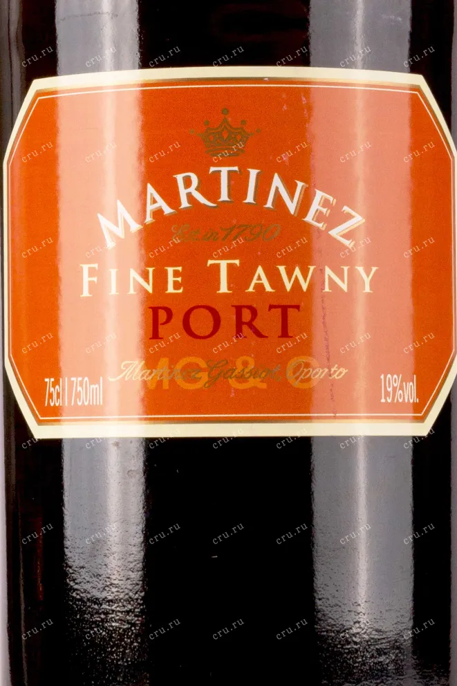 Этикетка Martinez Fine Tawny 2019 0.75 л