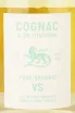 Этикетка A. de Fussigny Pure Organic VS 0.7 л