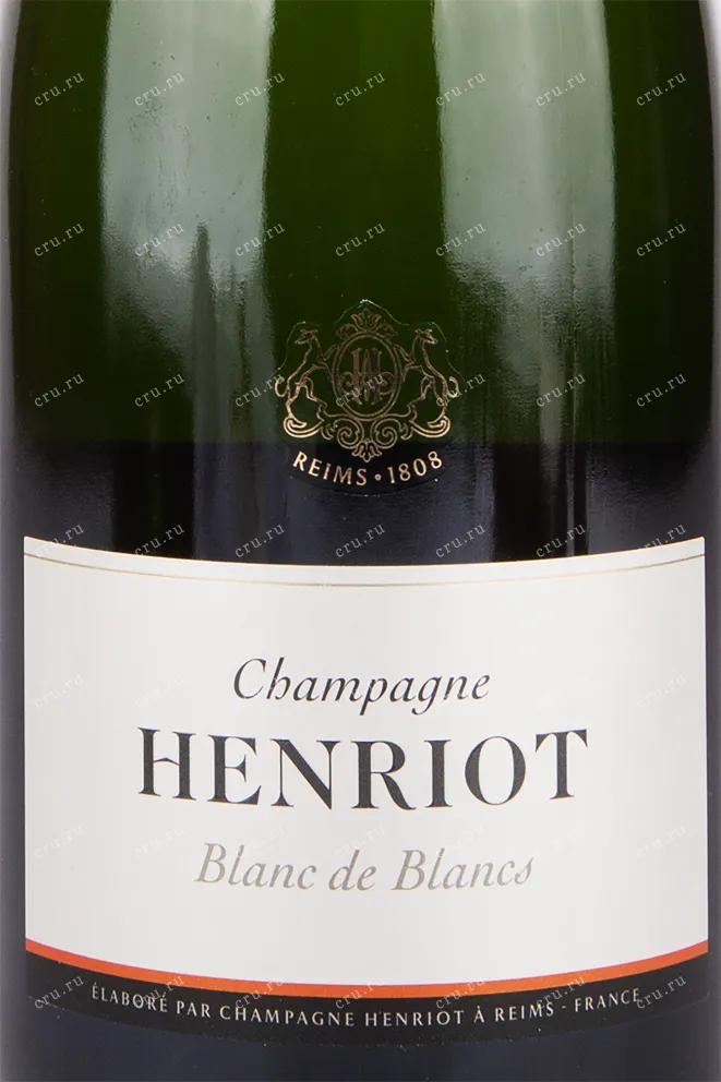 Этикетка игристого вина Henriot Brut Blanc de Blancs gift box 1.5 л