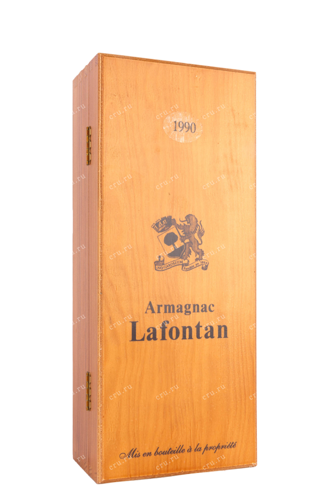 Деревянная коробка Арманьяк Lafontan Millesime wooden box 1990 0.7 л