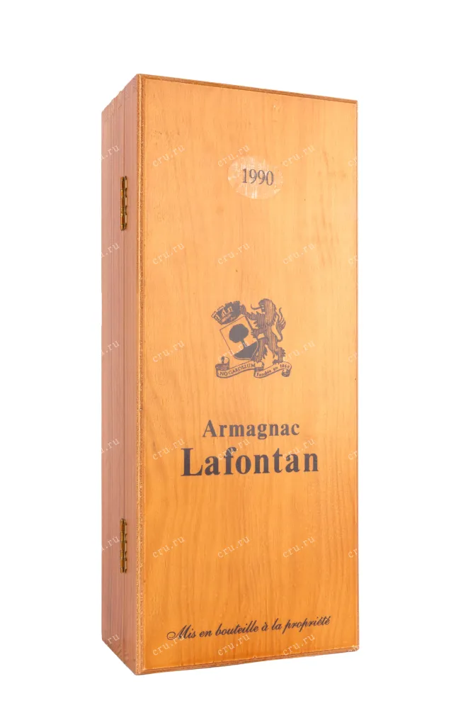 Деревянная коробка Арманьяк Lafontan Millesime wooden box 1990 0.7 л