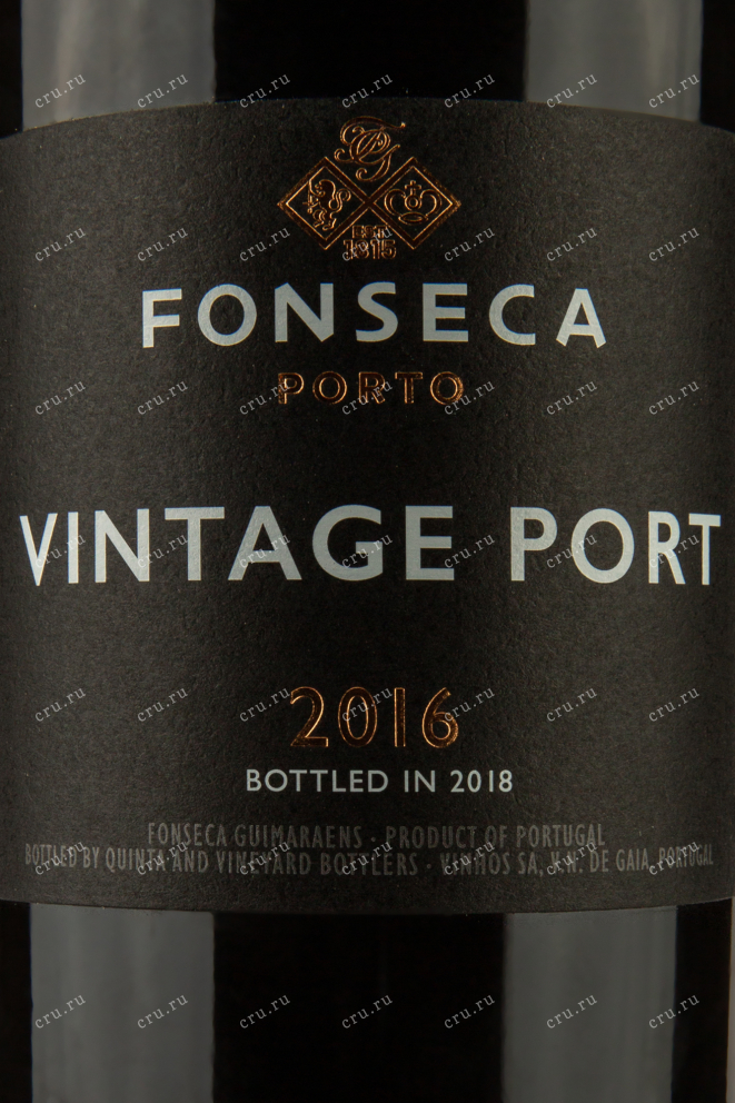 Этикетка Fonseca Vintage 2016 0.75 л