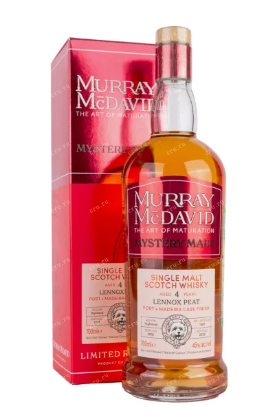 Виски Murray McDavid Mystery Malt Lennox Peat 4 Years Old gift box  0.7 л