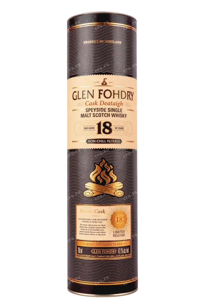 Туба Glen Fohdry 18 year smoke cask in tube 0.7 л