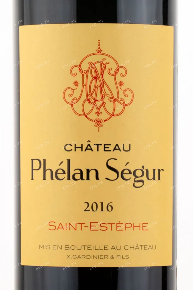 Этикетка вина Chateau Phelan Segur Saint Estephe 2016 0.75 л