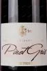 Этикетка Novy Svet Pinot Gris Millesime Collection 2018 0.75 л