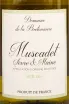 Этикетка вина Domaine de La Bretonniere Muscadet Sevre et Maine Sur Lie 0.75 л