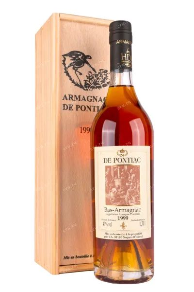 Арманьяк Bas-Armagnac De Pontiac wooden box 1999 0.7 л