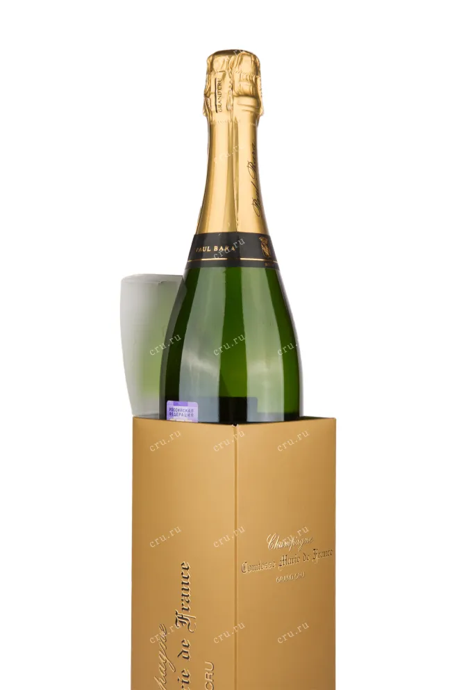 Подарочная коробка игристого вина Paul Bara Comtesse Marie de France Brut Millesime Grand Cru Bouzy gift box 2010 0.75 л