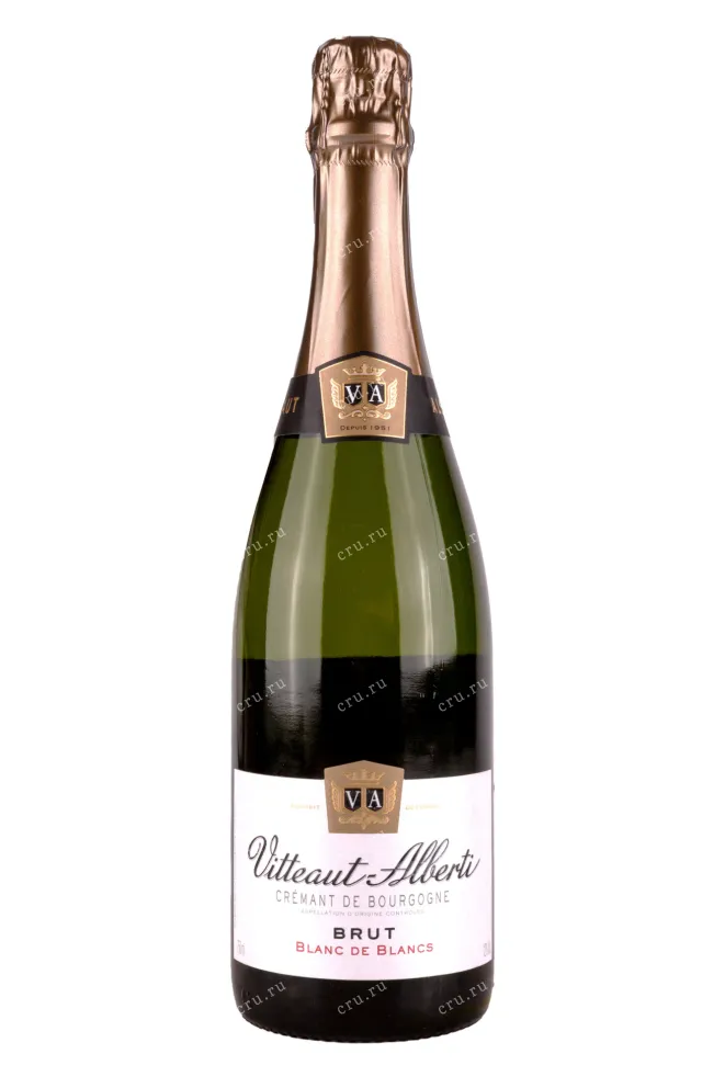 Игристое вино Vitteaut-Alberti Cremant de Bourgogne Blanc de Blancs Brut 2020 0.75 л