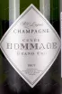 Этикетка RL Legras Cuvee Hommage Grand Cru 2002 0.75 л