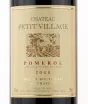 Этикетка вина Chateau Petit Village Pomerol 2000 0.75 л