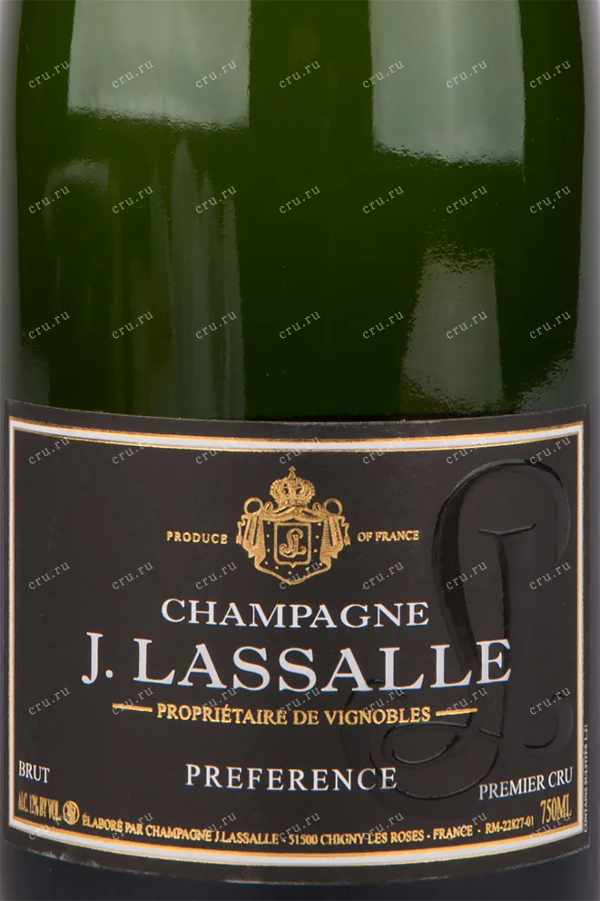 Этикетка игристого вина J. Lassalle Preference Brut Premier Cru 0.75 л