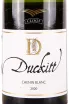 Этикетка Cloof Duckitt Chenin Blan 2020 0.75 л