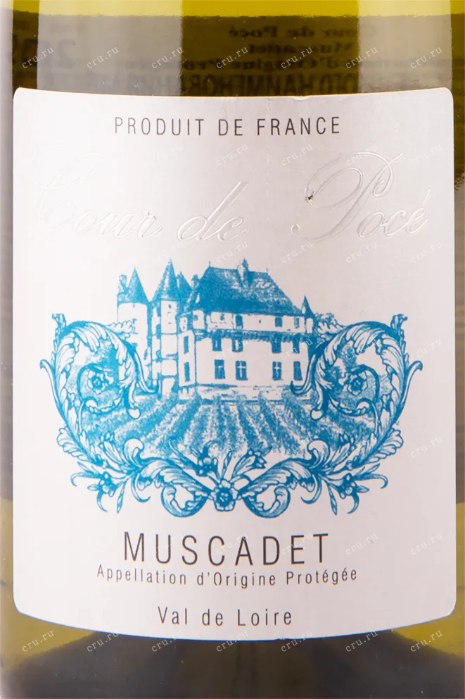 Этикетка вина Cour de Poce Muscadet 0.75 л