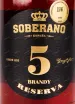 Бренди Soberano Reserva 5 Years Old with box  0.7 л