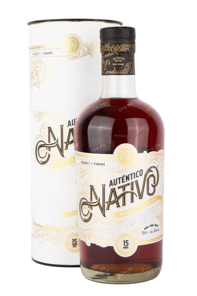 Ром Autentico Nativo 15 years in tube  0.7 л