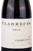 Этикетка Sirch Cladrecis Chardonnay 2019 0.75 л