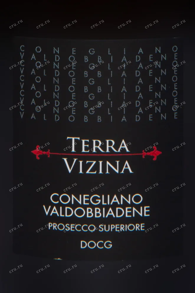 Этикетка Terra Vizina Prosecco Superiore Conegliano Valdobbiadene Extra Dry 2023 0.75 л