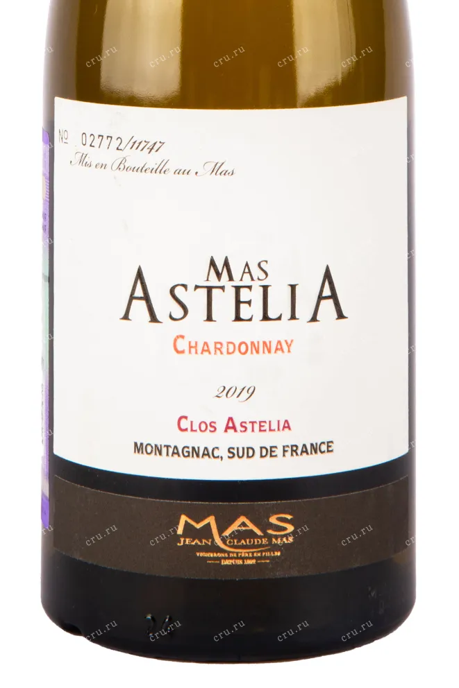 Этикетка вина Mas Astelia Chardonnay Pays d'Oc IGP 0.75 л