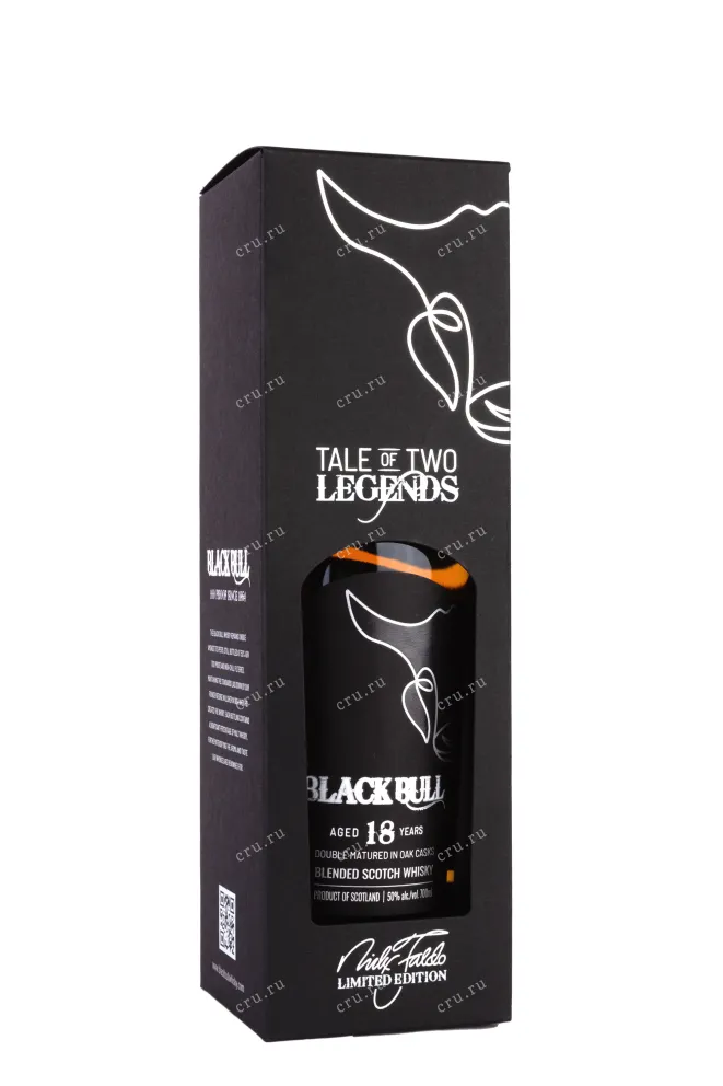 Подарочная коробка Black Bull Blended 18 years old with gift box 0.7 л