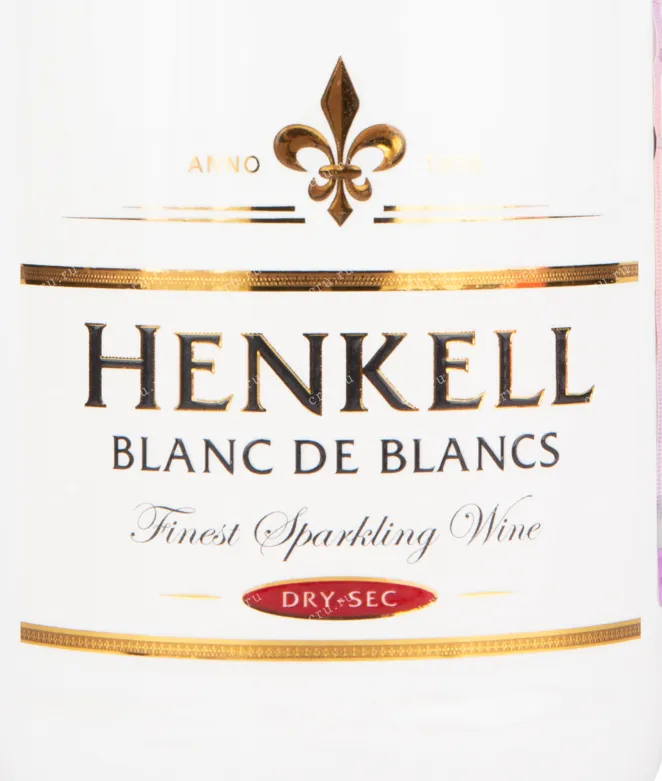 Этикетка игристого вина Henkell Blanc de Blancs 0.75 л