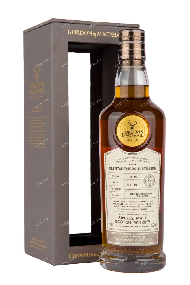 Виски Glentauchers Connoisseur's Choice Cask Strength with gift box 1995 0.7 л