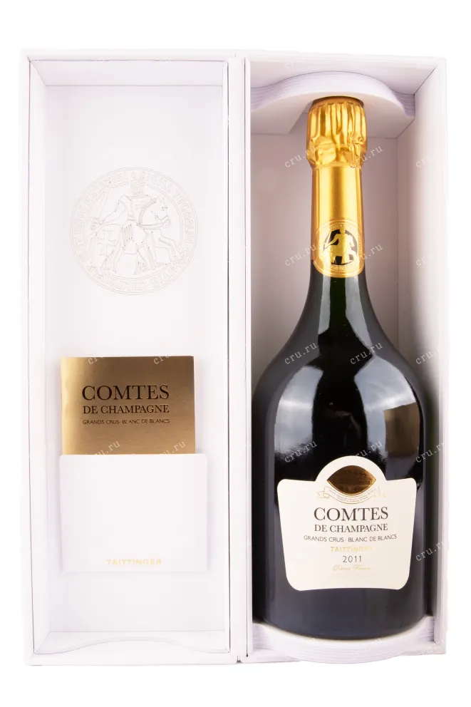 Подарочная коробка игристого вина Taittinger Comtes de Champagne Blanc de Blancs Brut 0.75 л