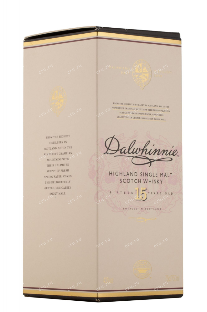 Подарочная коробка виски Далвини 15 лет 0.75