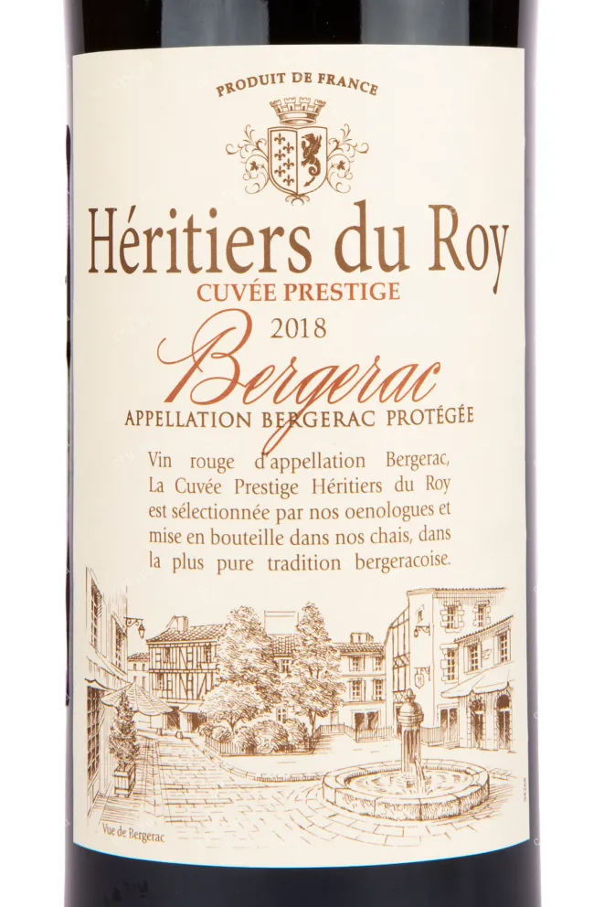 Этикетка вина Heritiers du Roy Cuvee Prestige AOP Bergerac 0.75 л