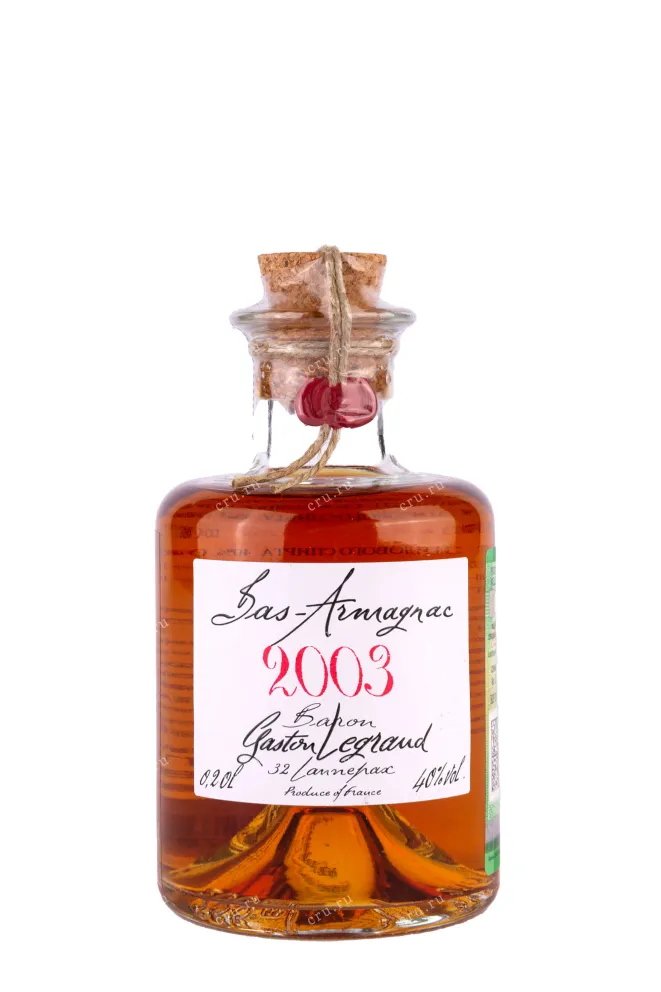 Бутылка Baron G. Legrand Bas Armagnac gift set 4 wooden box 2003 0.2 л