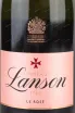 Этикетка Lanson Le Rose Brut in gift box 2017 0.75 л