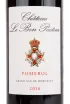 Этикетка вина Chateau Le Bon Pasteur Pomerol 2016 0.75 л