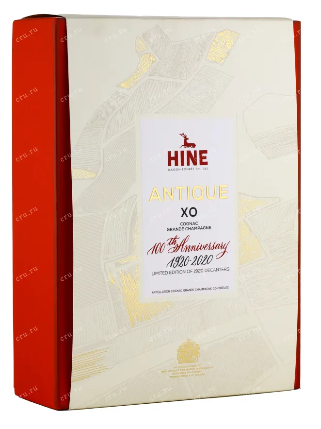 В подарочной коробке 3 Hine Antique XO 100th Anniversary 0.7 л