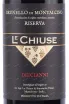 Этикетка Le Chiuse Brunello di Montalcino 2009 0.75 л