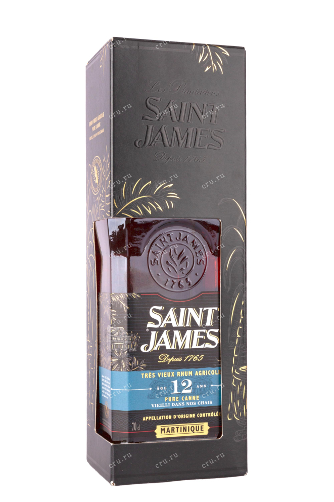 В подарочной коробке Saint James Agricole Tres Vieux 12 years in gift box 0.7 л