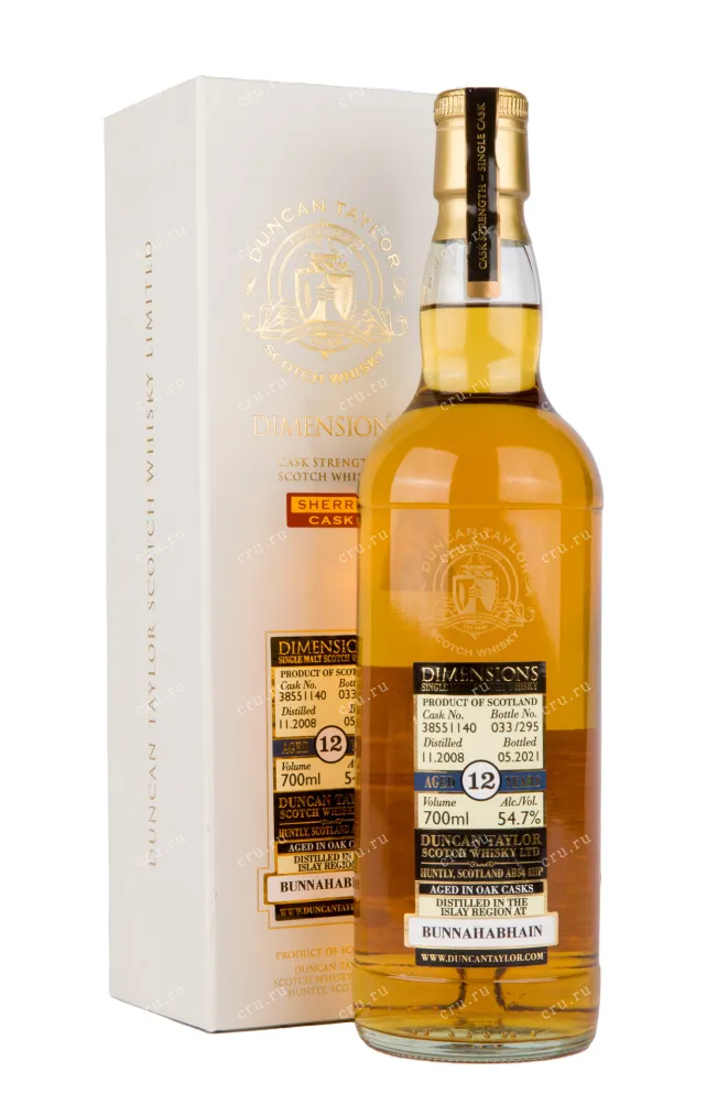 Виски Duncan Taylor Dimensions Bunnahabhain 12 Years Old  0.7 л